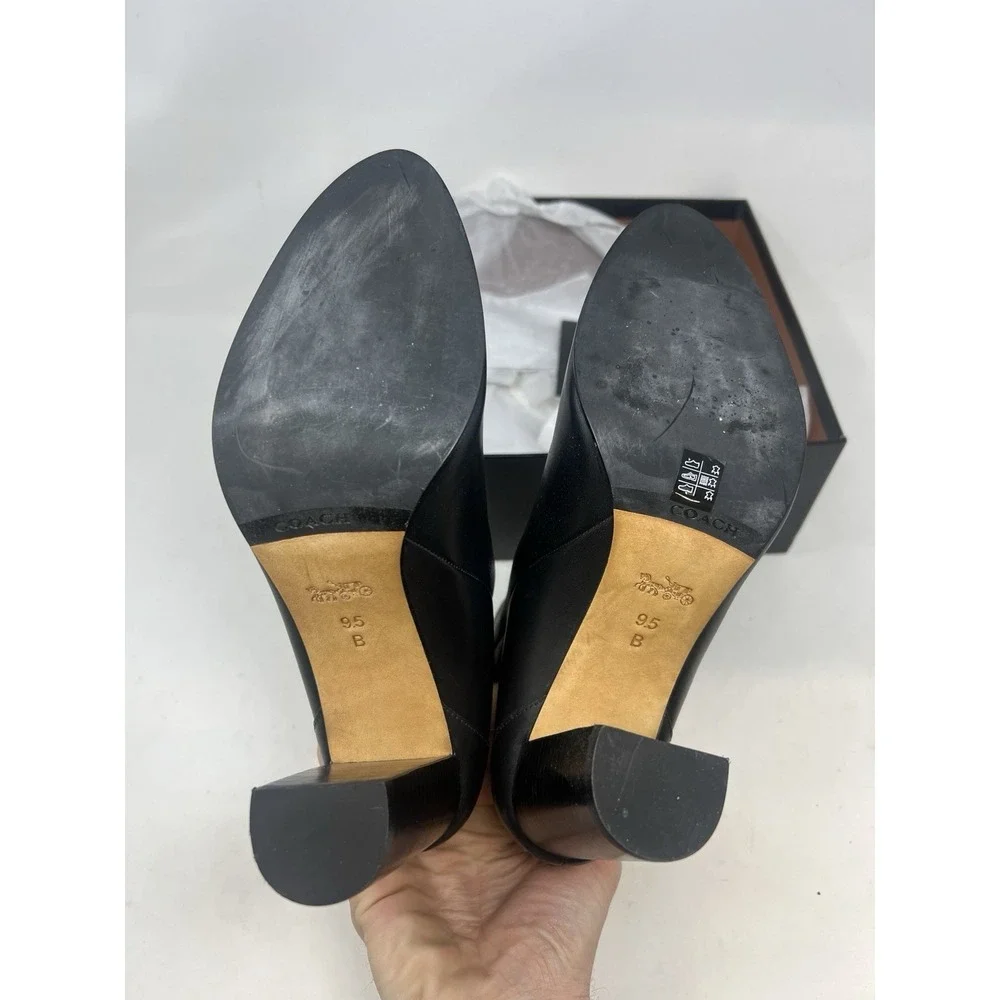 New In Box Coach Terence‎ Soft Shine Black Bootie Size 9.5M